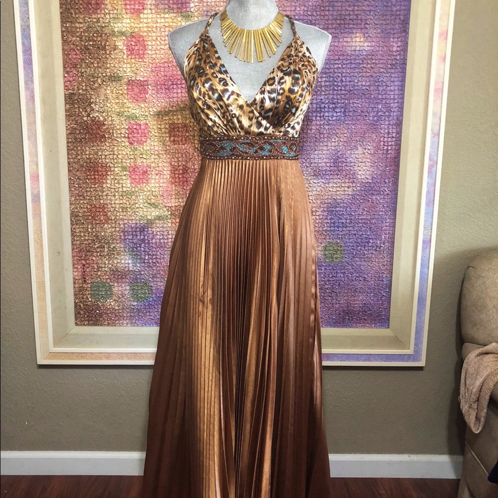 SOLD - Gold Gown Dress